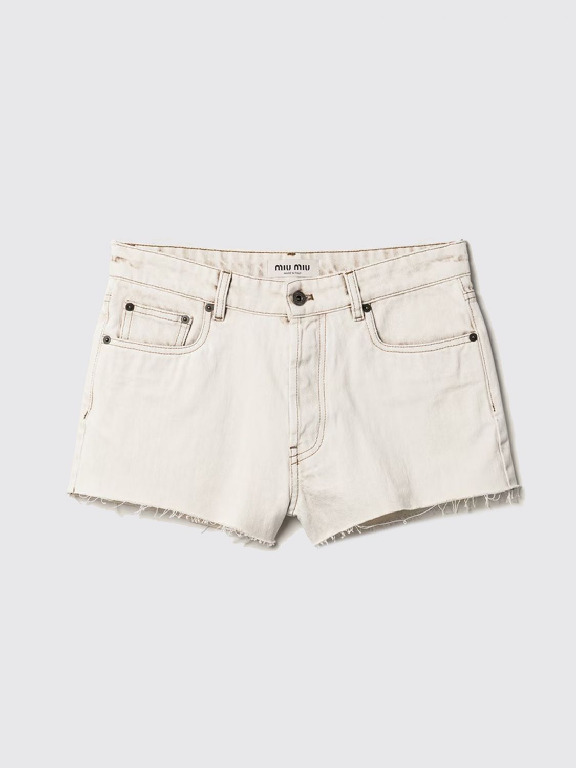 Miu Miu Pants Woman White MIU MIU