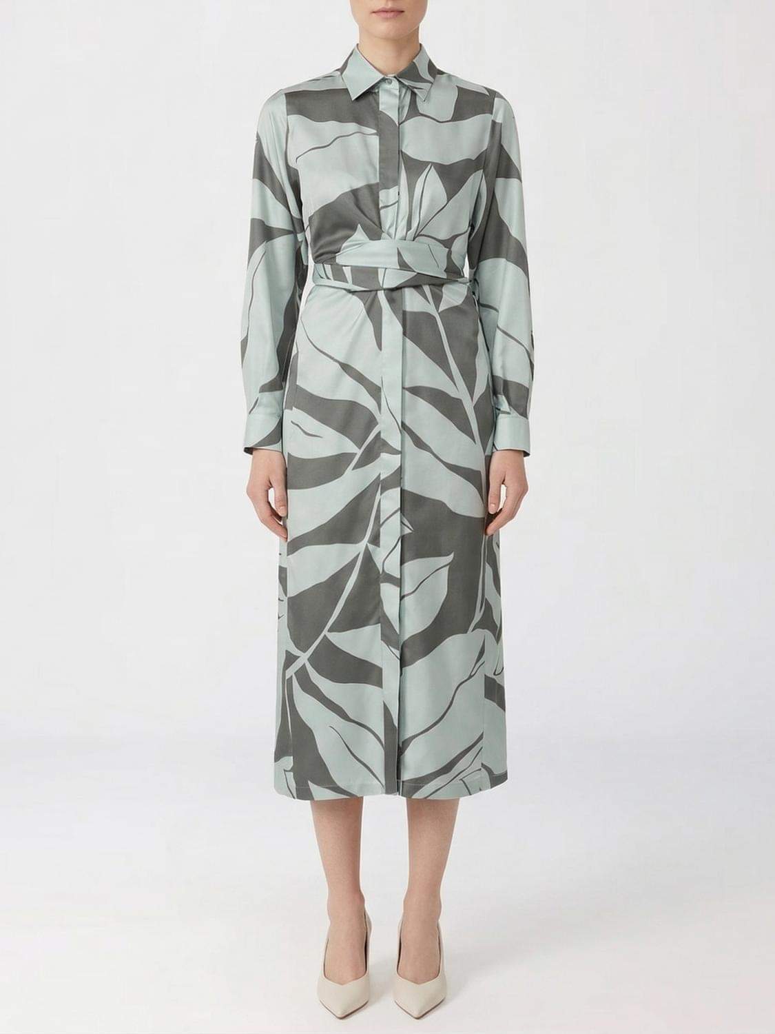 Max Mara Women Printed Silk Shirt Dress Max Mara MAX MARA