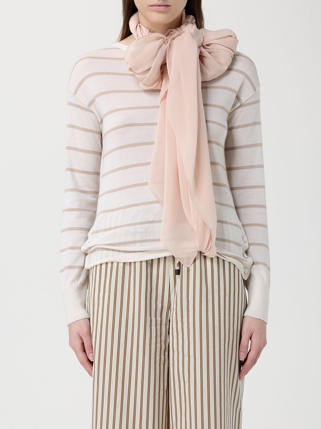 Max Mara Scarf Woman Yellow Cream MAX MARA
