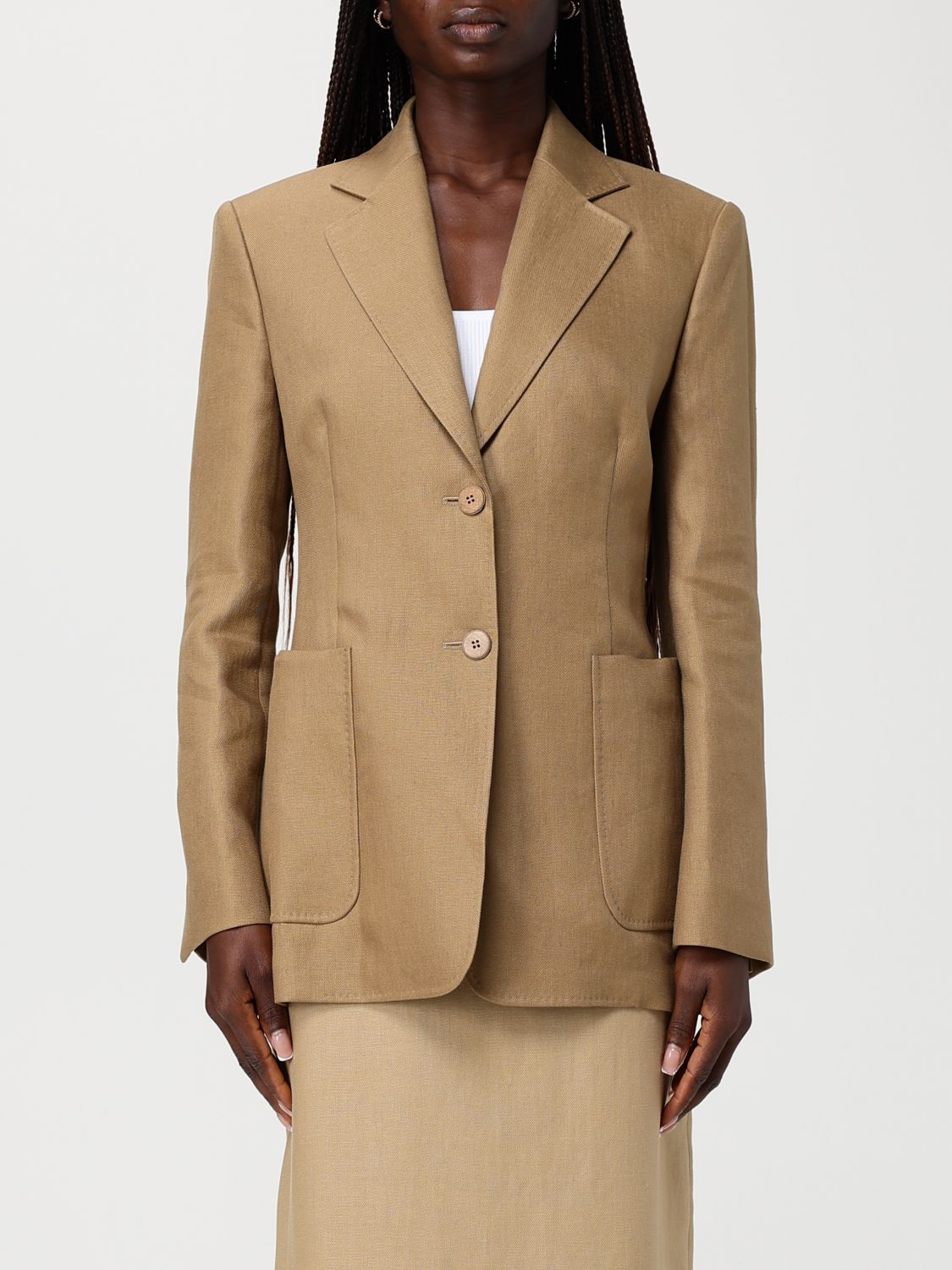 Max Mara Jacket Woman Beige MAX MARA