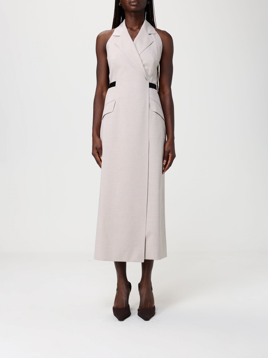 Max Mara Dress Woman Beige MAX MARA