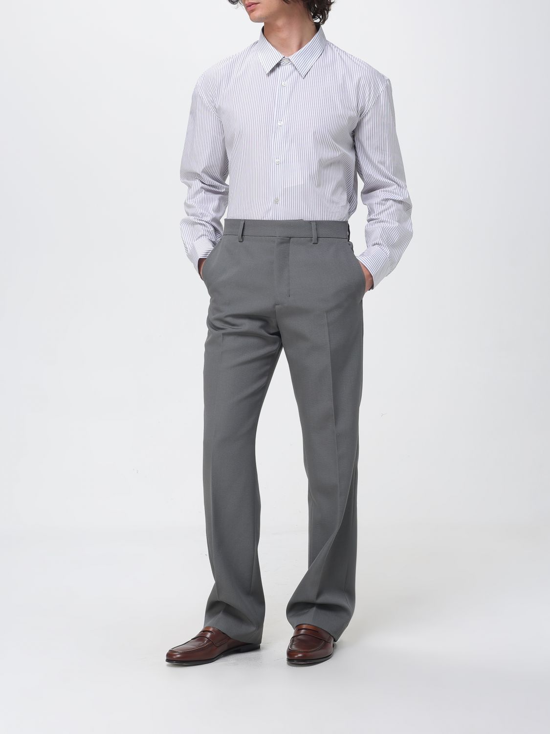 Saint Laurent Shirt Men Beige SAINT LAURENT