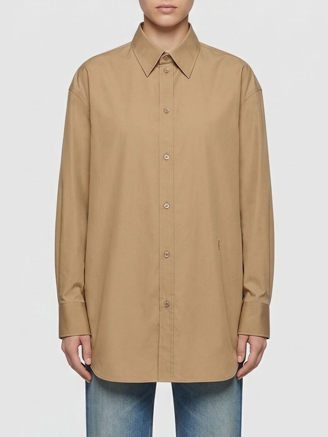 Saint Laurent Shirt Woman Brown SAINT LAURENT