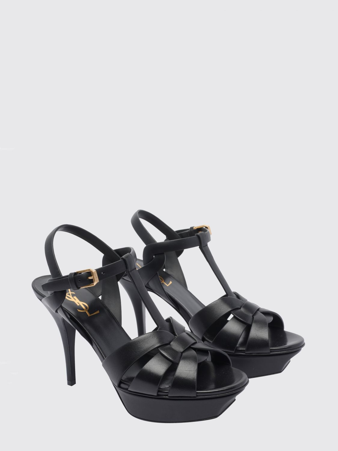 Saint Laurent Heeled Sandal Woman Black SAINT LAURENT