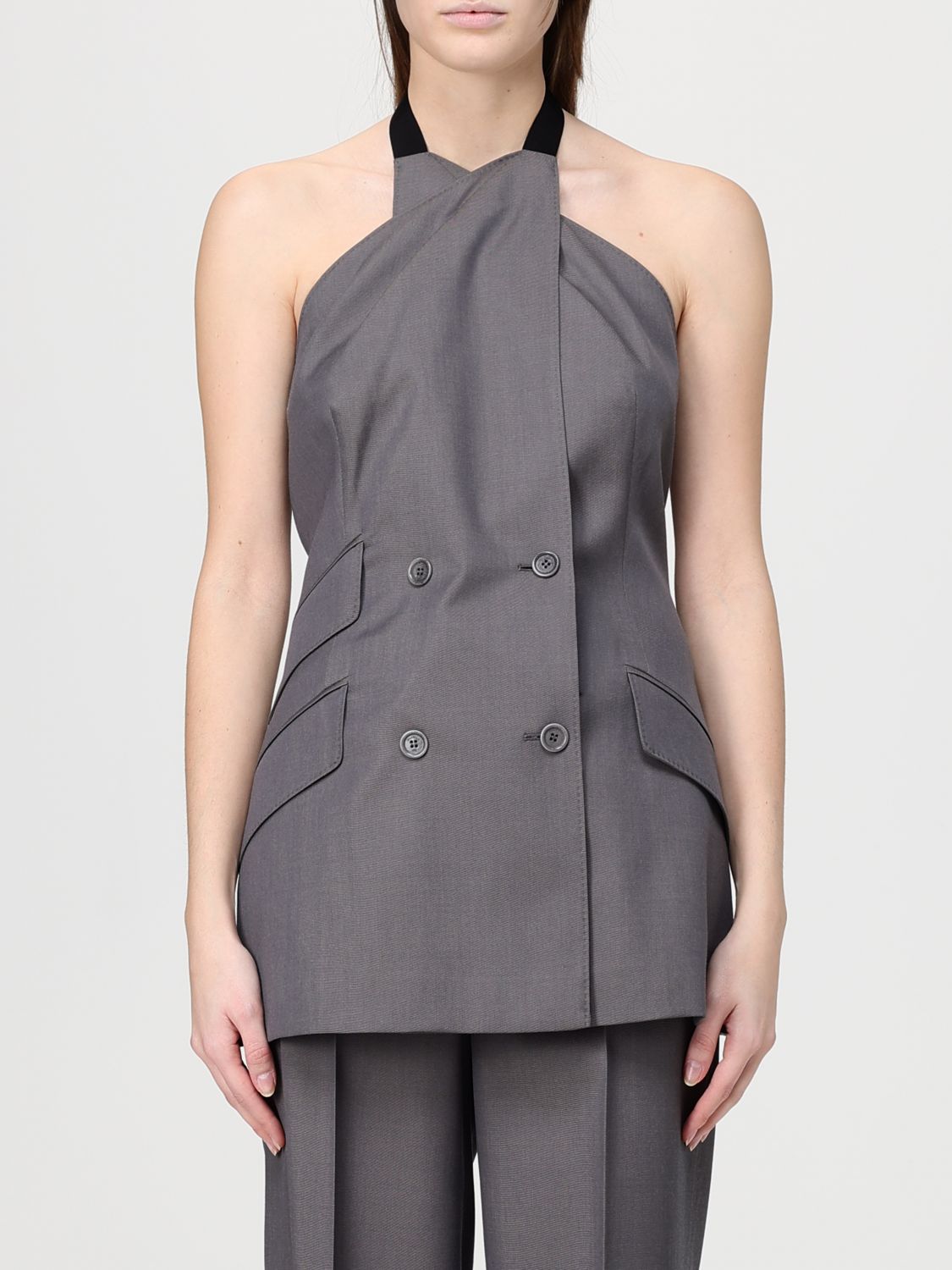 Max Mara Top Woman Grey MAX MARA