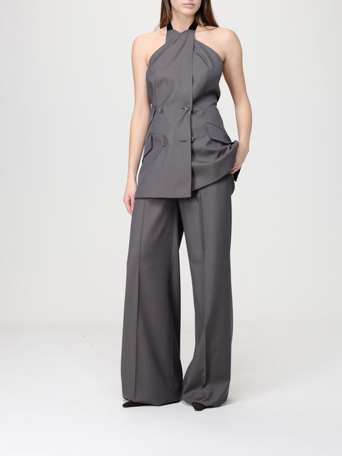 Max Mara Top Woman Grey MAX MARA