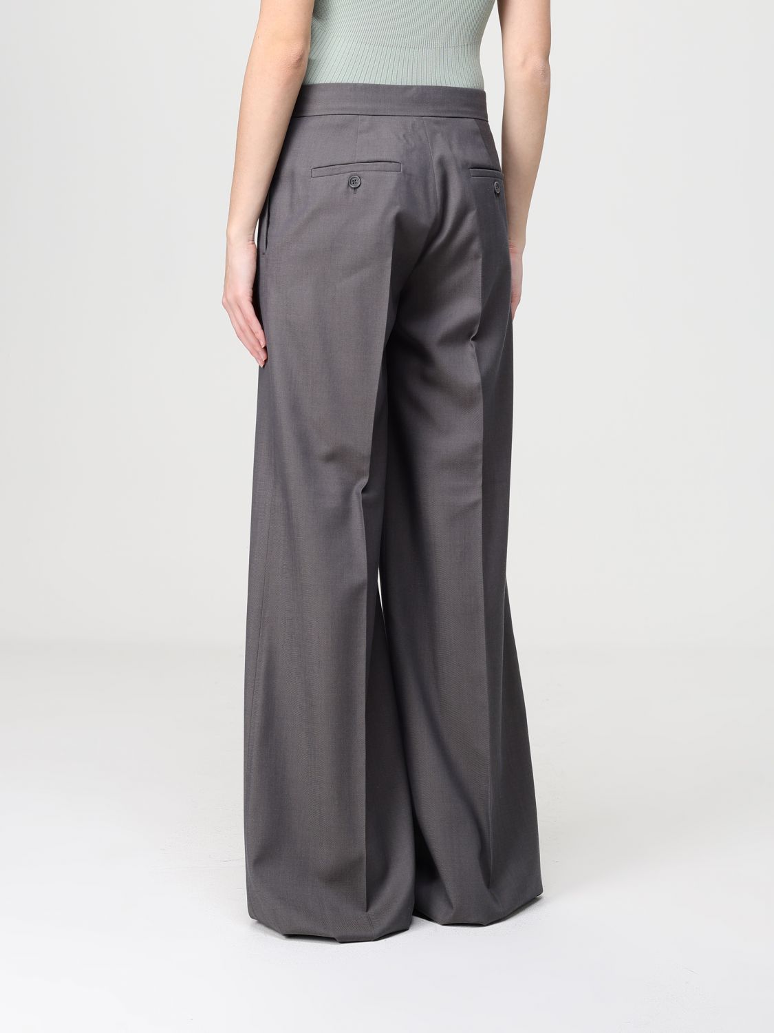 Max Mara Pants Woman Grey MAX MARA