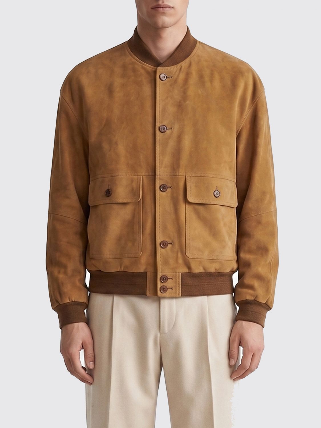 Saint Laurent Jacket Men Brown