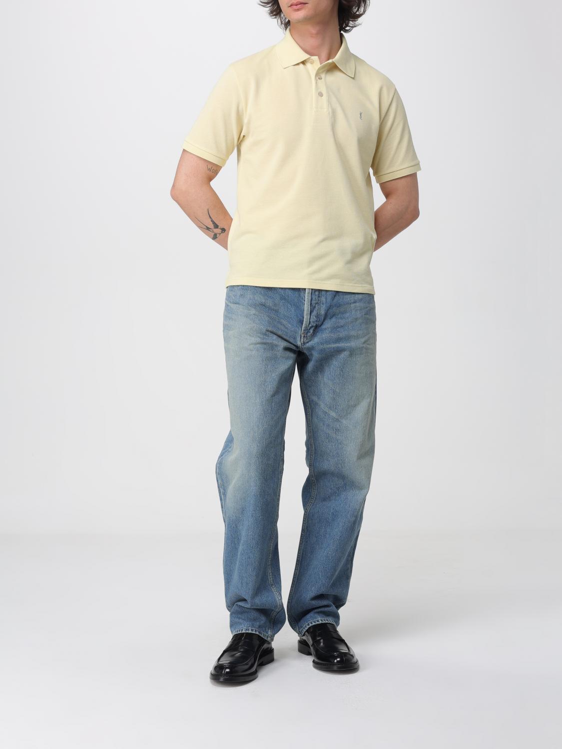 Saint Laurent Polo Shirt Men Green SAINT LAURENT