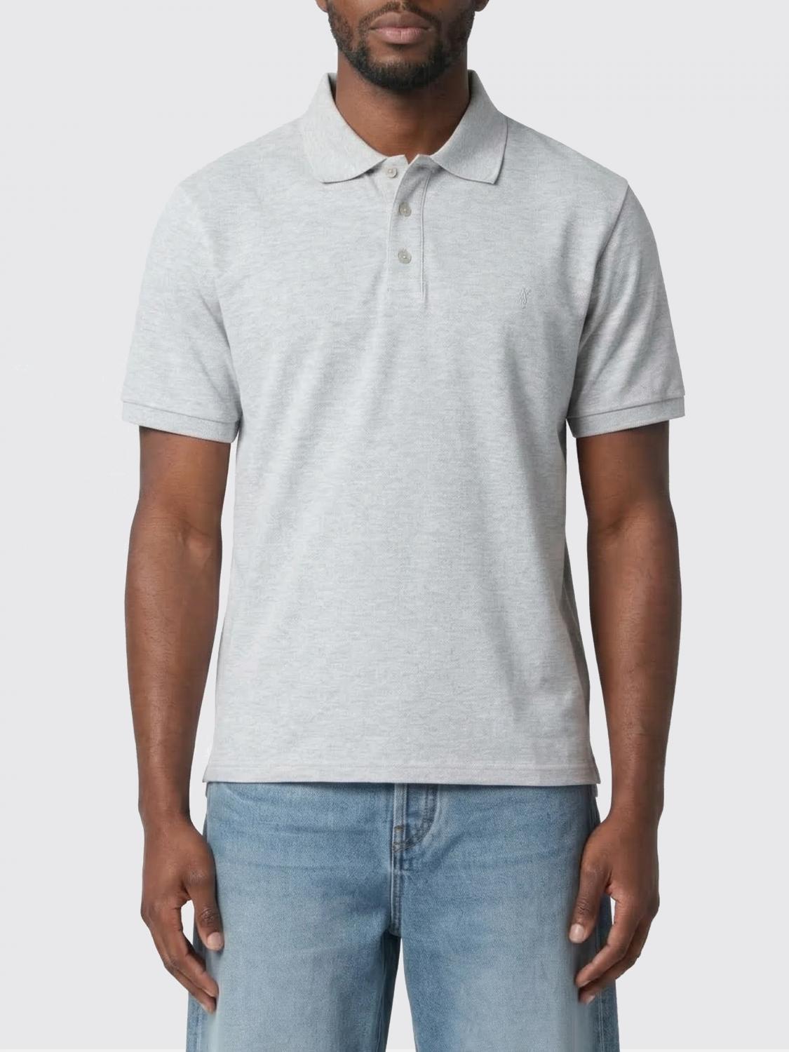 Saint Laurent Polo Shirt Men Grey SAINT LAURENT