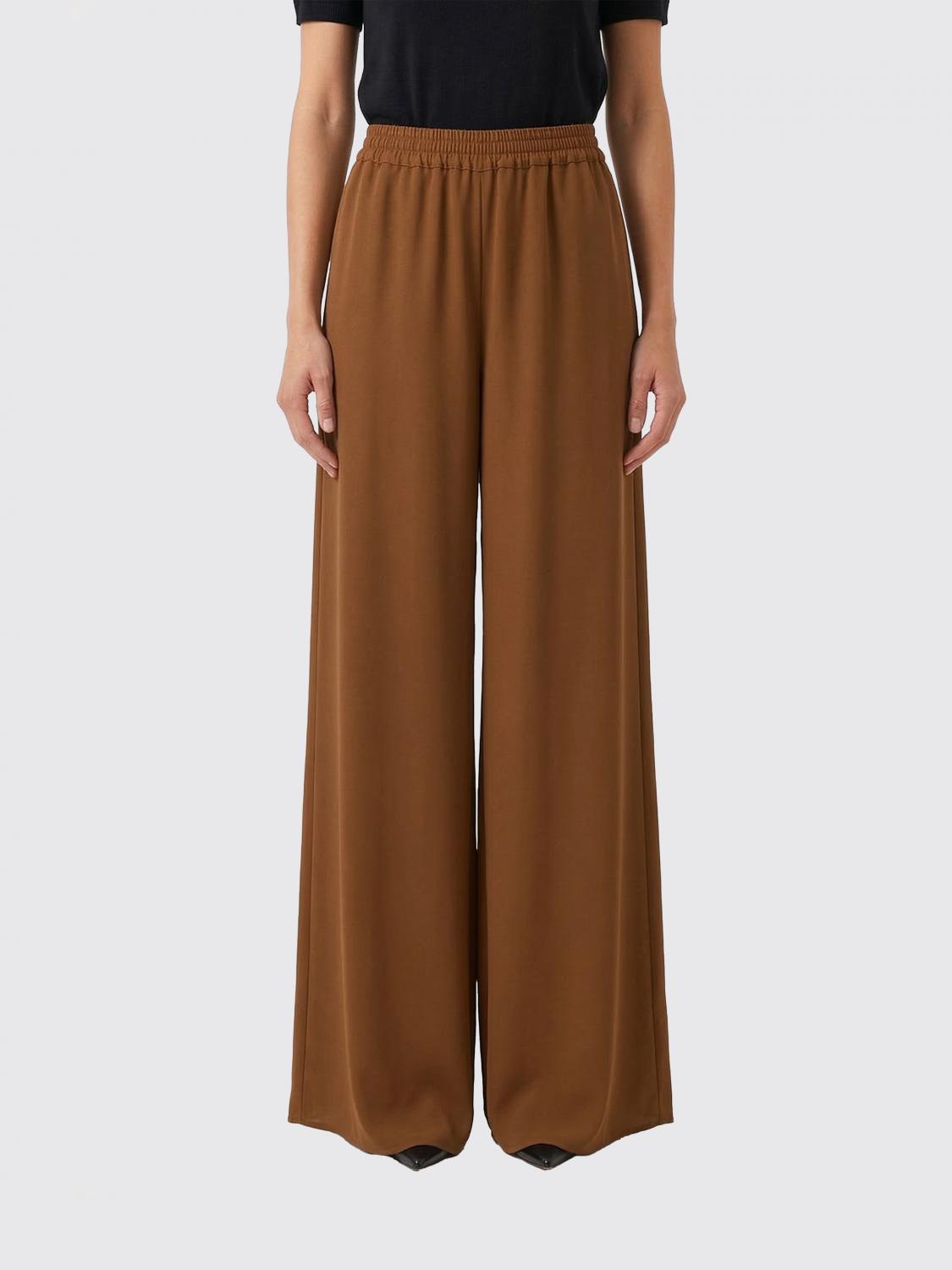 Max Mara Pants Woman Brown MAX MARA