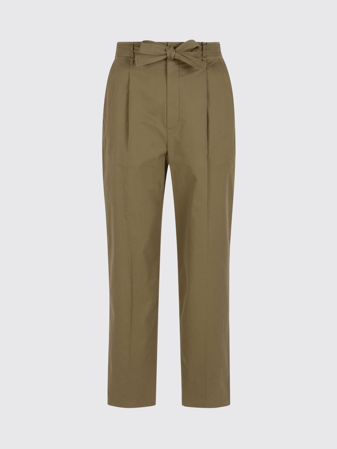 Saint Laurent Pants Woman Kaki SAINT LAURENT