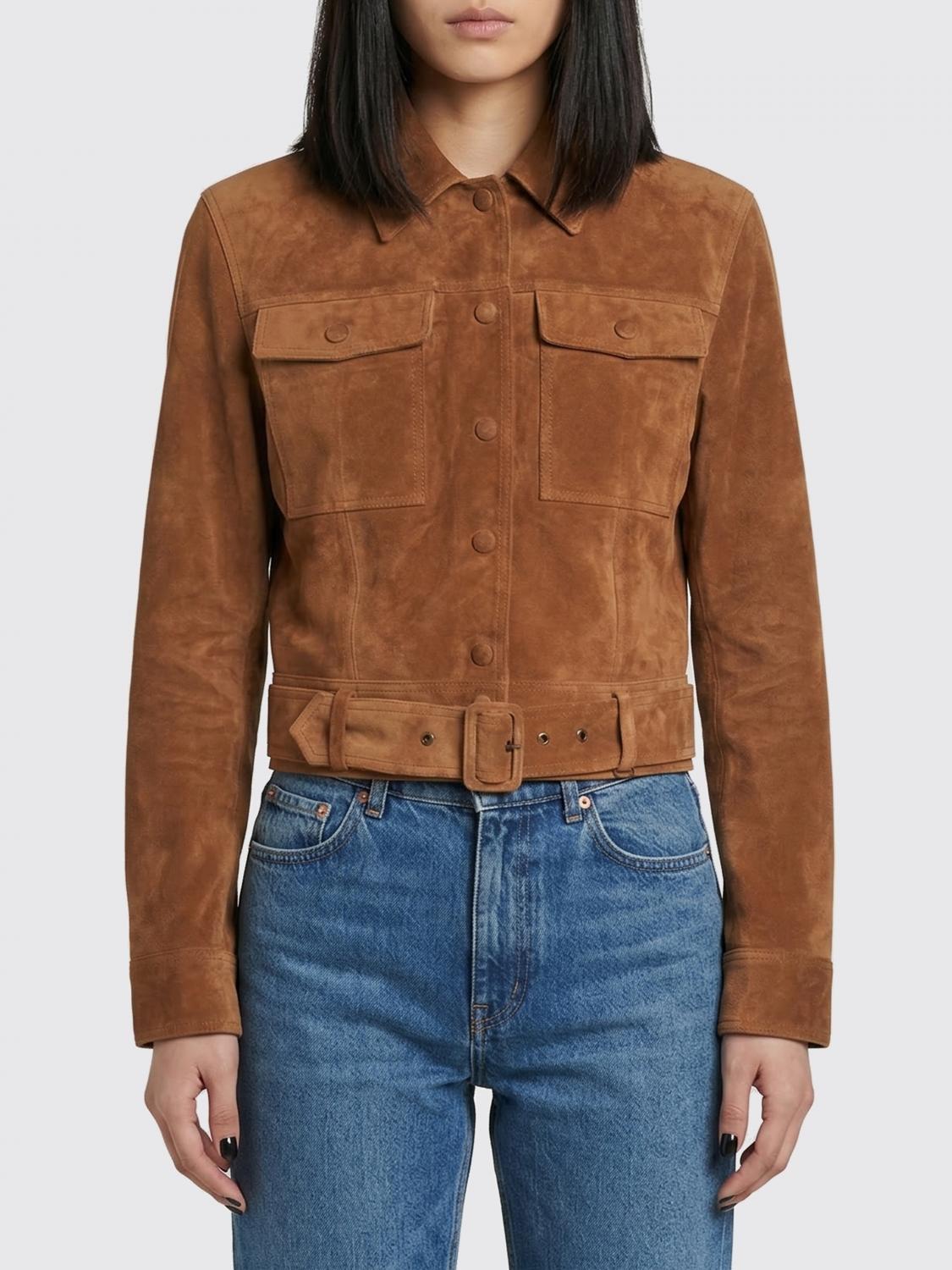 Saint Laurent Jacket Woman Brown SAINT LAURENT