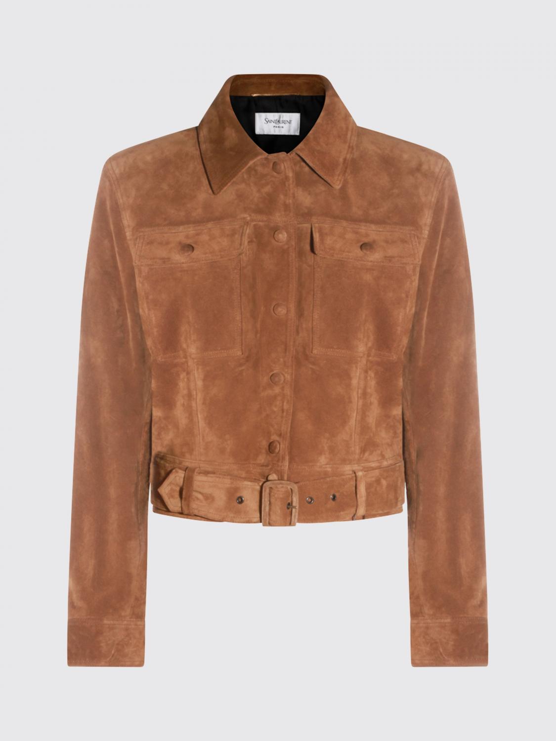 Saint Laurent Jacket Woman Brown SAINT LAURENT