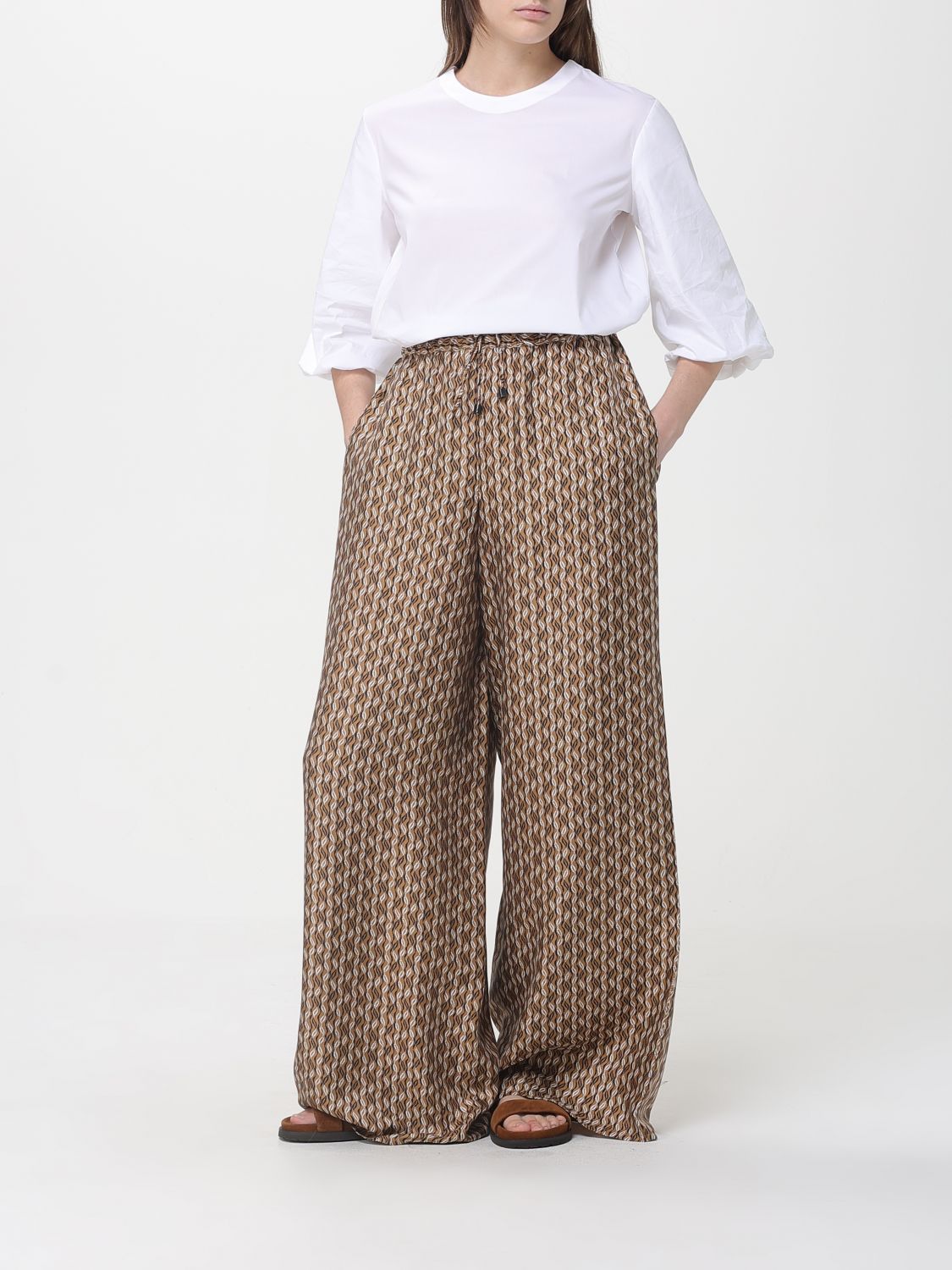 Max Mara Pants Woman Brown MAX MARA