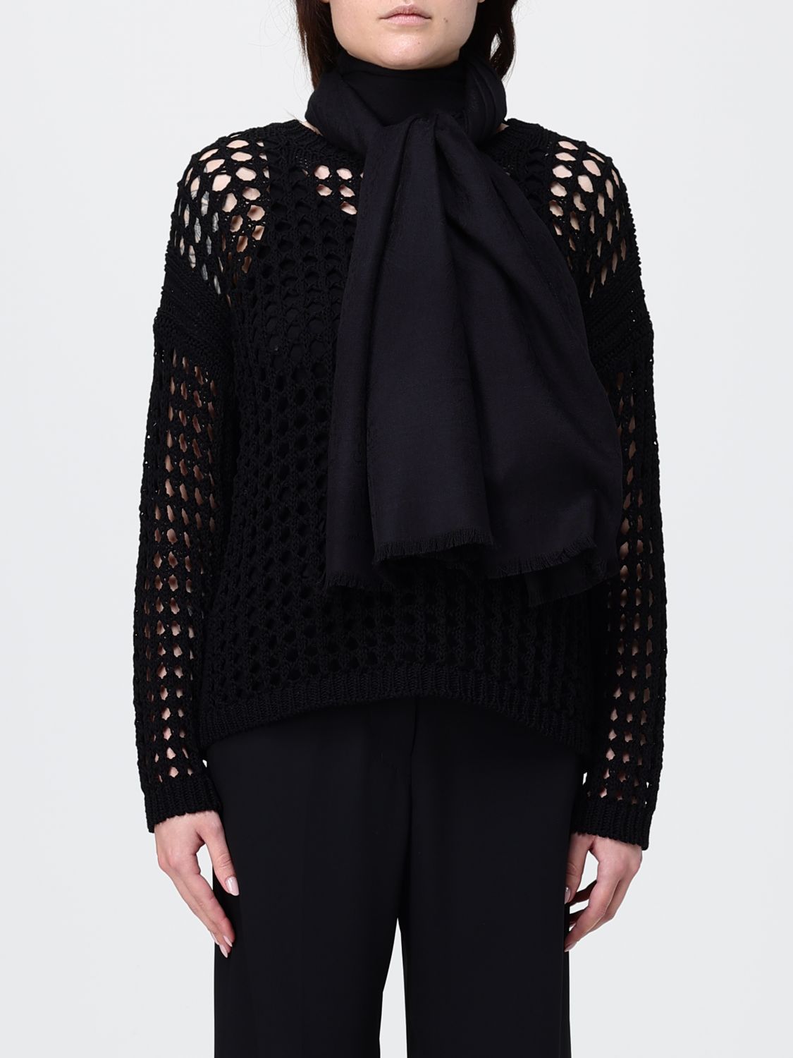 Max Mara Scarf Woman Black MAX MARA