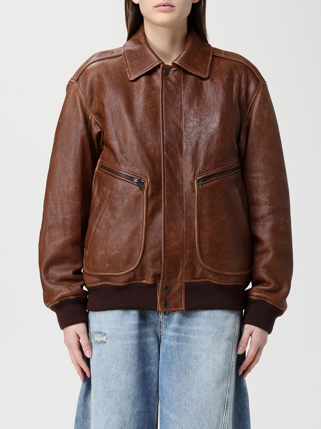 Saint Laurent Jacket Woman Brown SAINT LAURENT