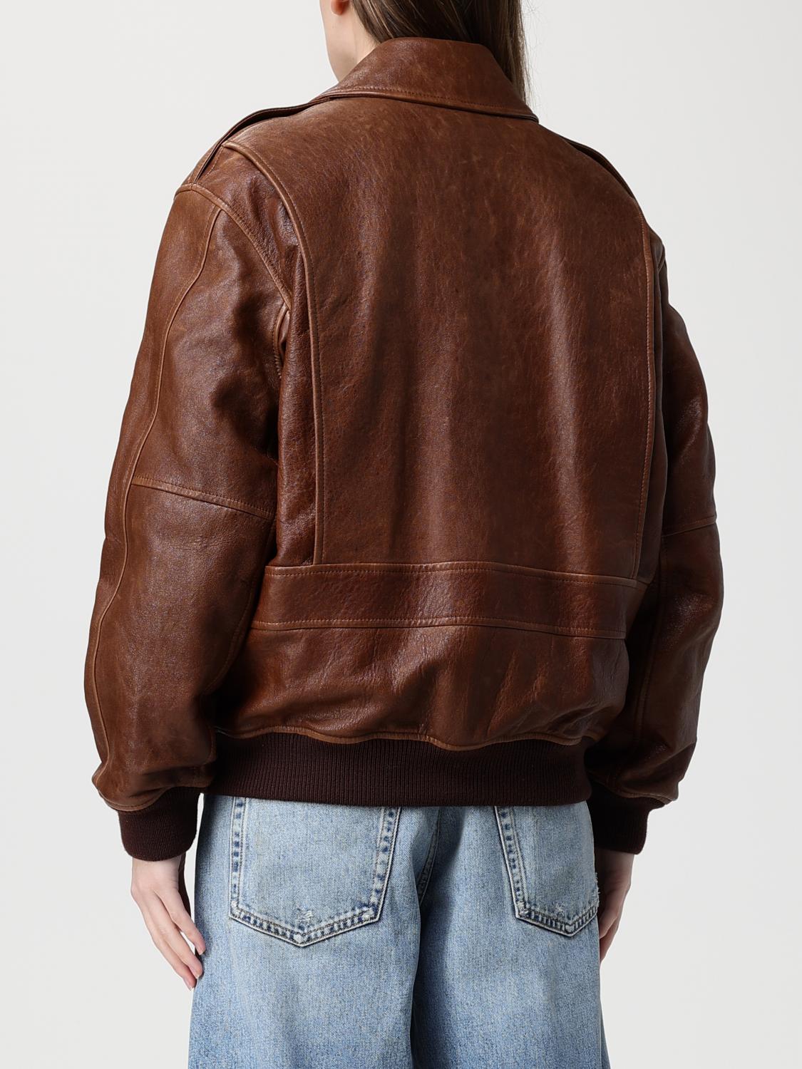 Saint Laurent Jacket Woman Brown SAINT LAURENT