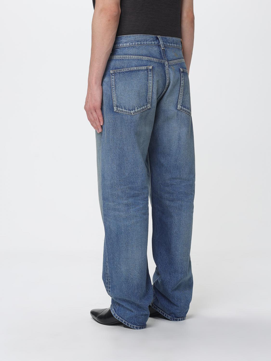 Saint Laurent Men Cotton Denim Baggy Jeans Saint Laurent SAINT LAURENT