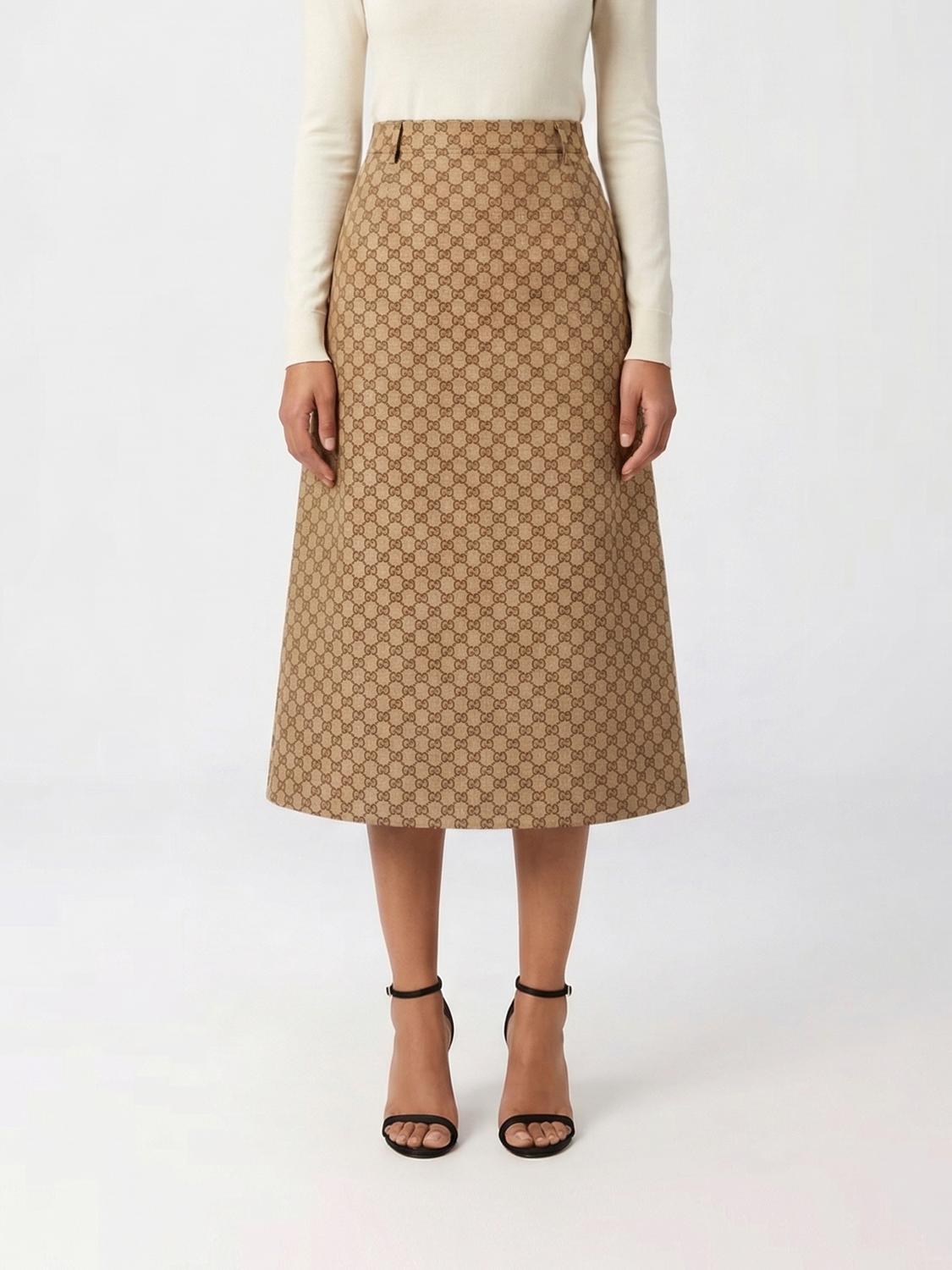 Gucci Skirt Woman Sand GUCCI
