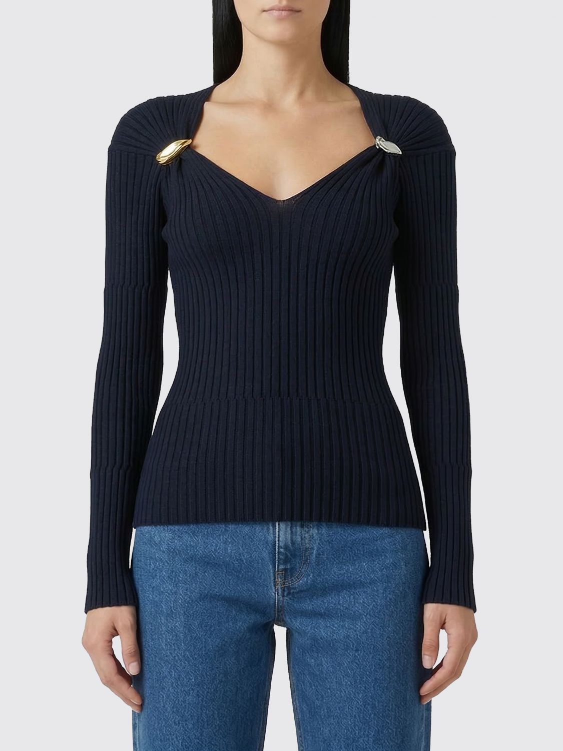 Bottega Veneta Sweater Woman Blue BOTTEGA VENETA