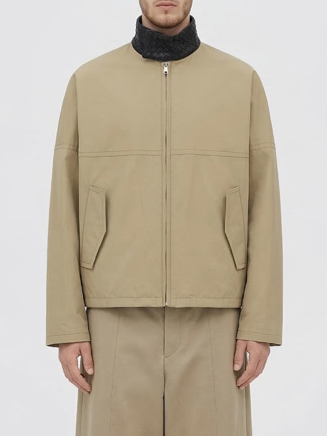 Cotton Jacket With Intrecciato Collar Bottega Veneta BOTTEGA VENETA