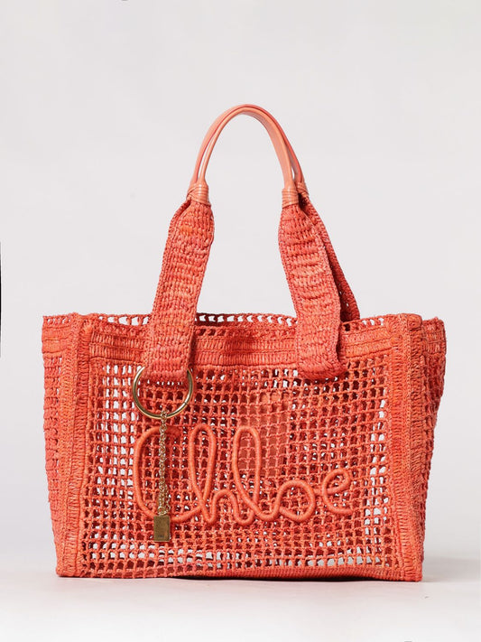 Chloé Women East-West Summer Banana Raffia Tote Bag CHLOE