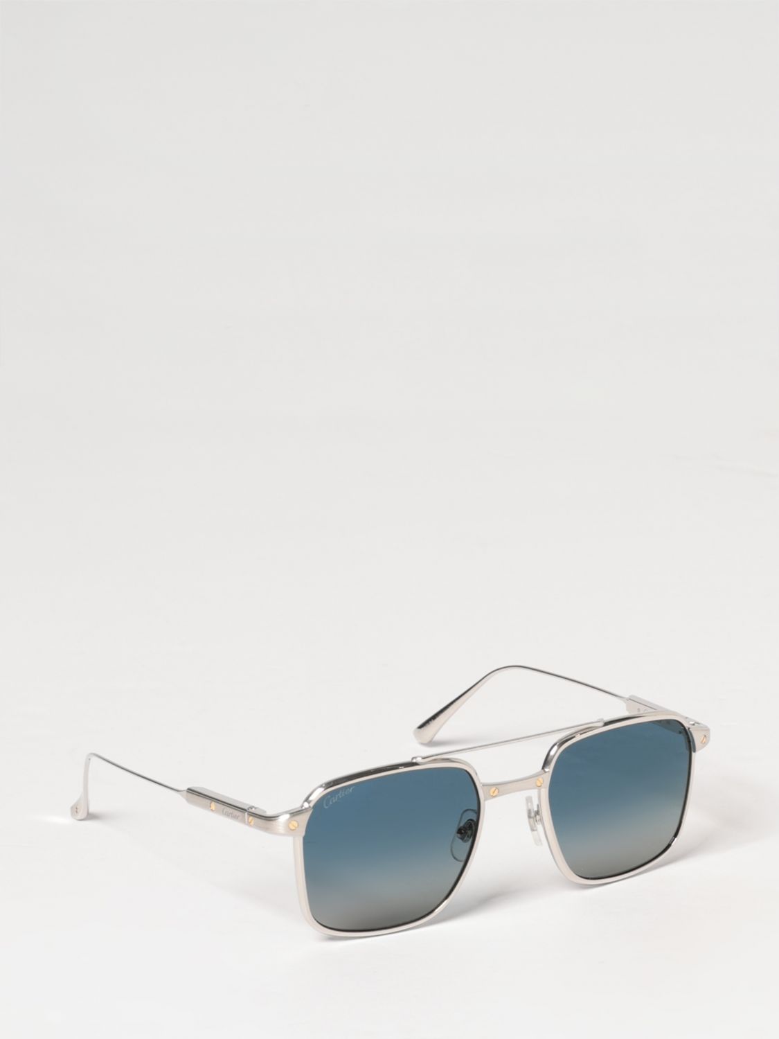 Cartier Sunglasses Men Silver CARTIER