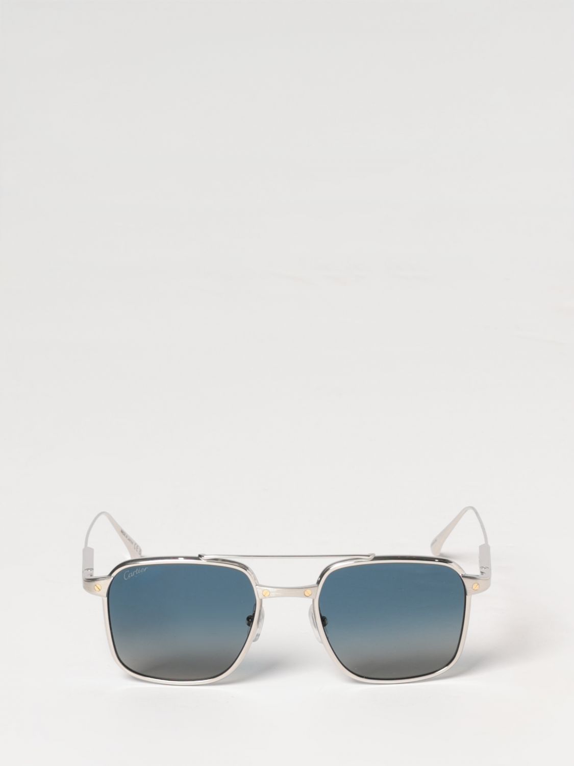 Cartier Sunglasses Men Silver CARTIER