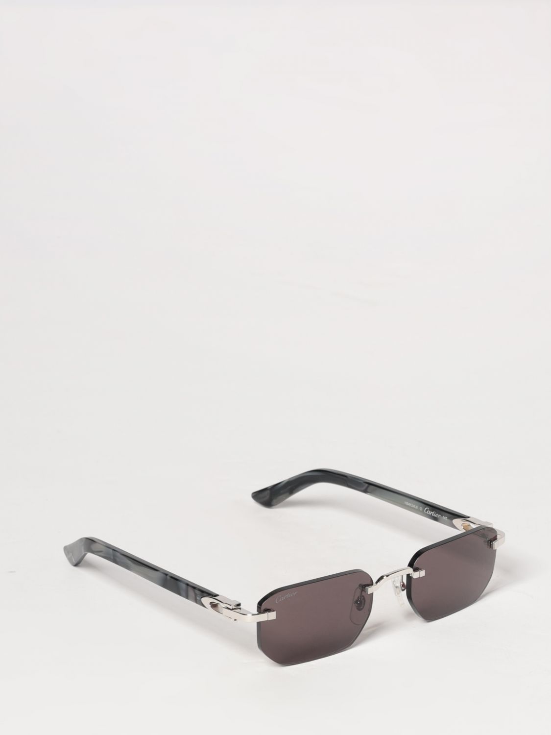 Cartier Sunglasses Men Silver CARTIER