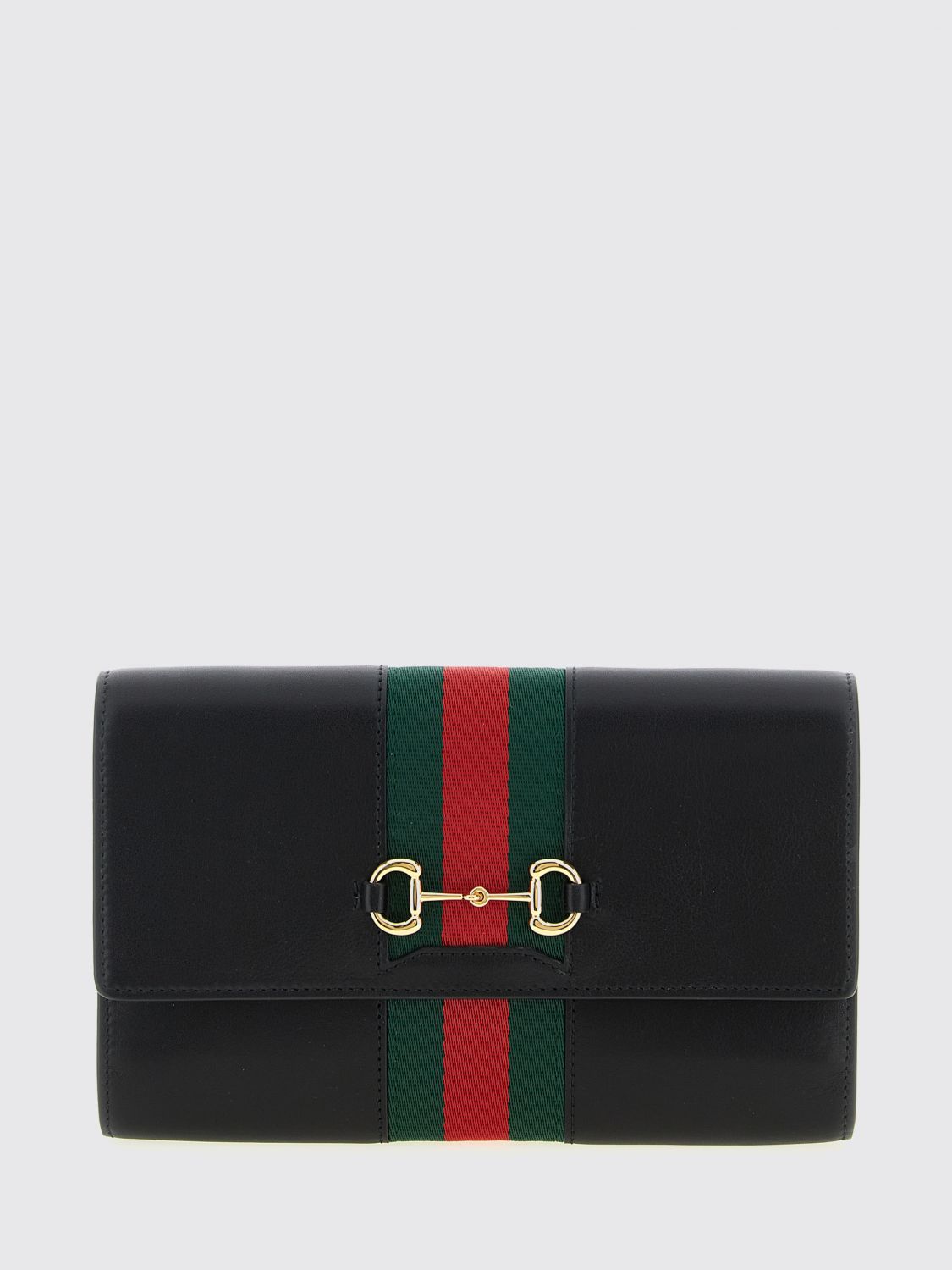 Gucci Women Gucci Horsebit Web Leather Wallet Bag GUCCI