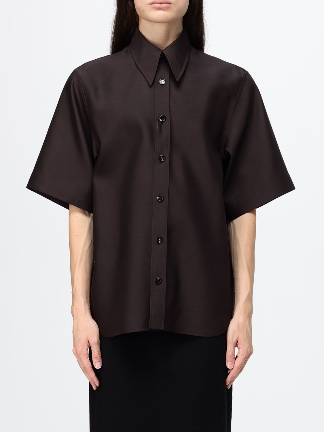Bottega Veneta Shirt Woman Brown BOTTEGA VENETA