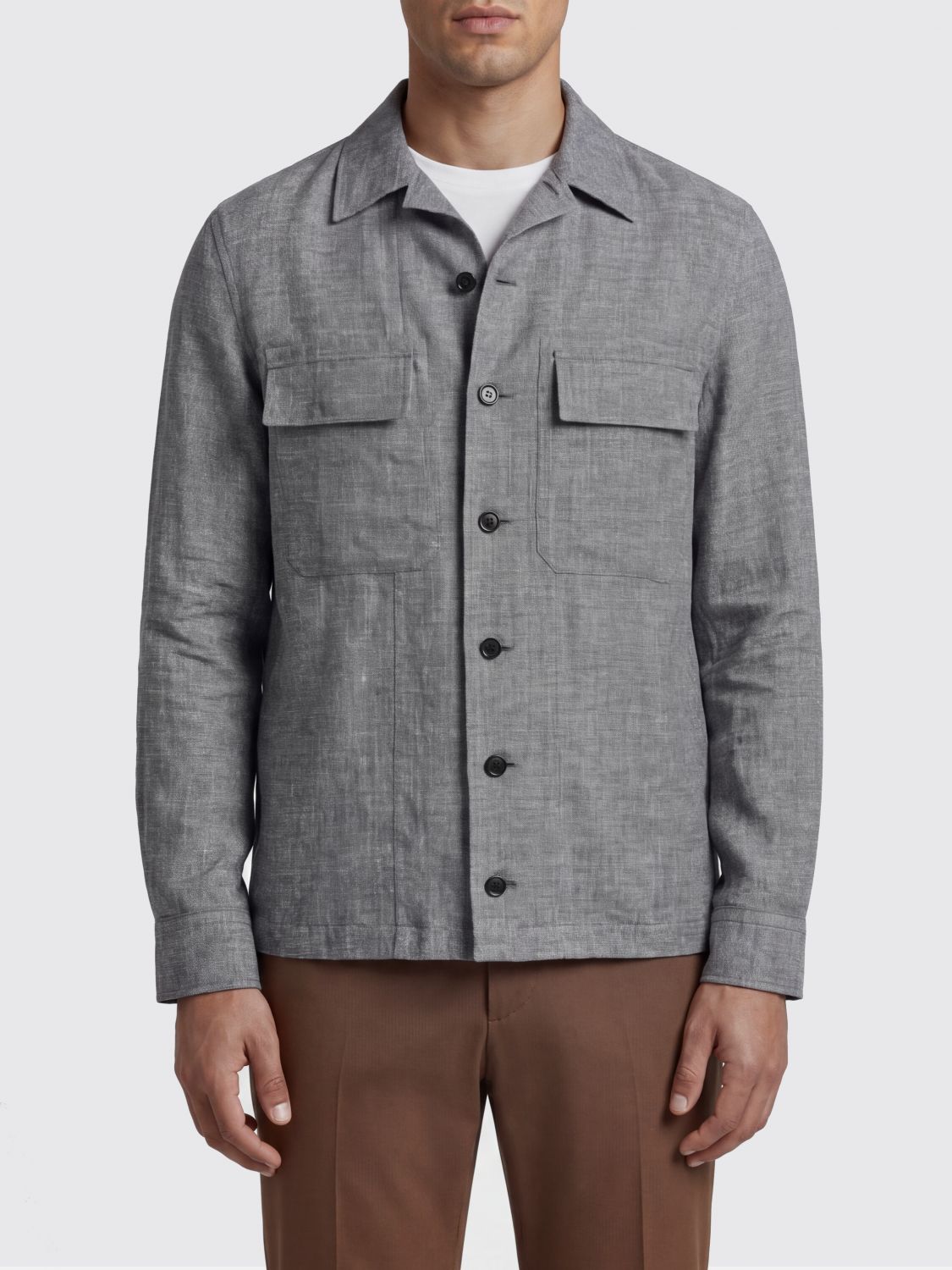 Zegna Jacket Men Blue ZEGNA