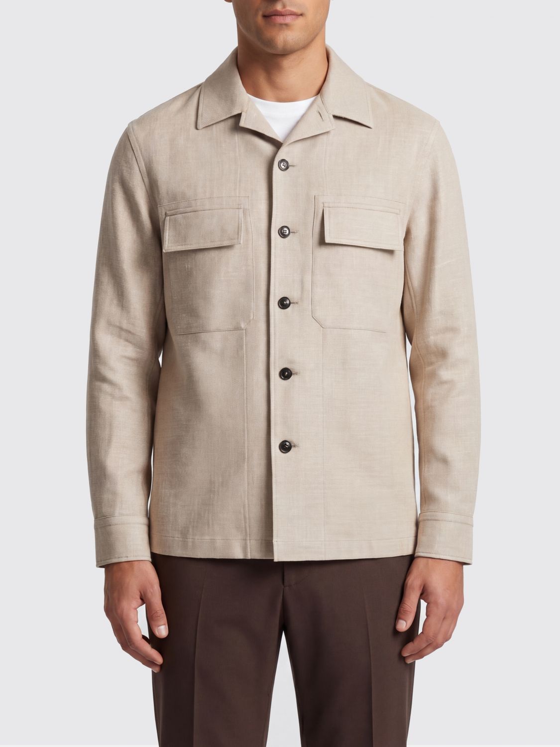 Zegna Jacket Men Ecru ZEGNA