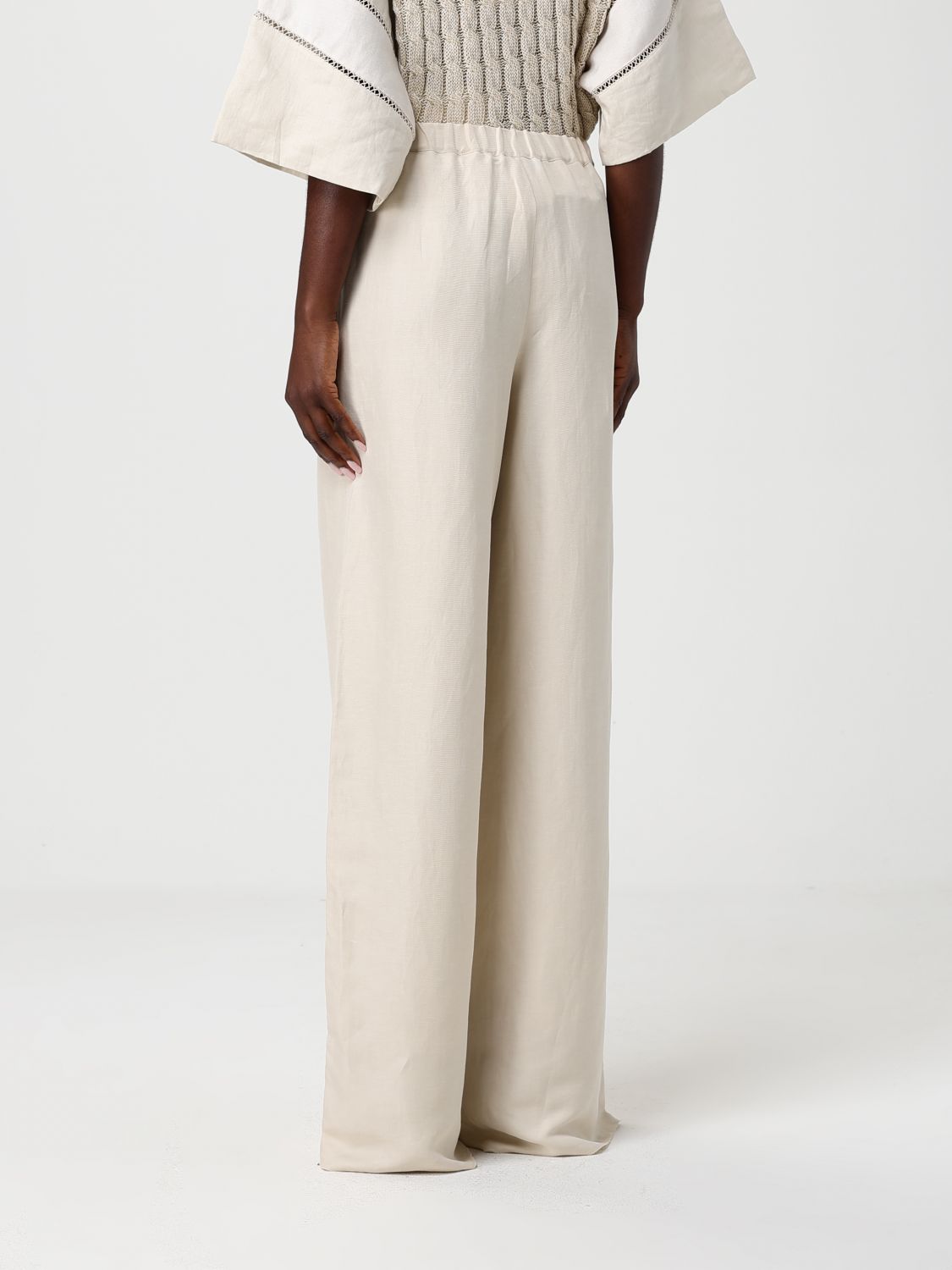Max Mara Pants Woman Beige MAX MARA