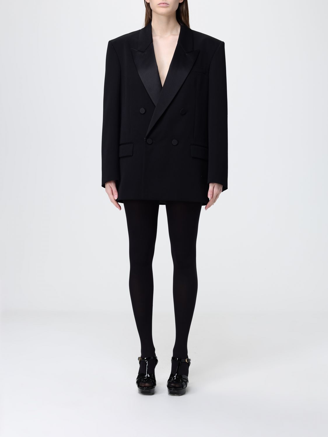 Saint Laurent Jacket Woman Black SAINT LAURENT