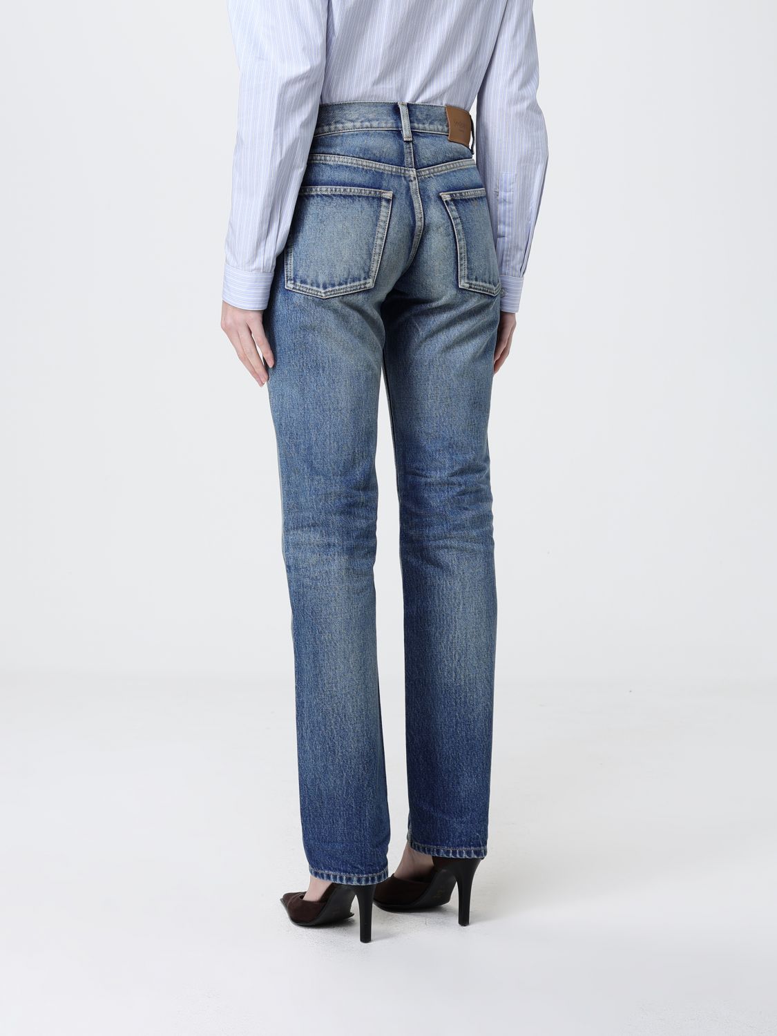 Saint Laurent Jeans Woman Blue SAINT LAURENT