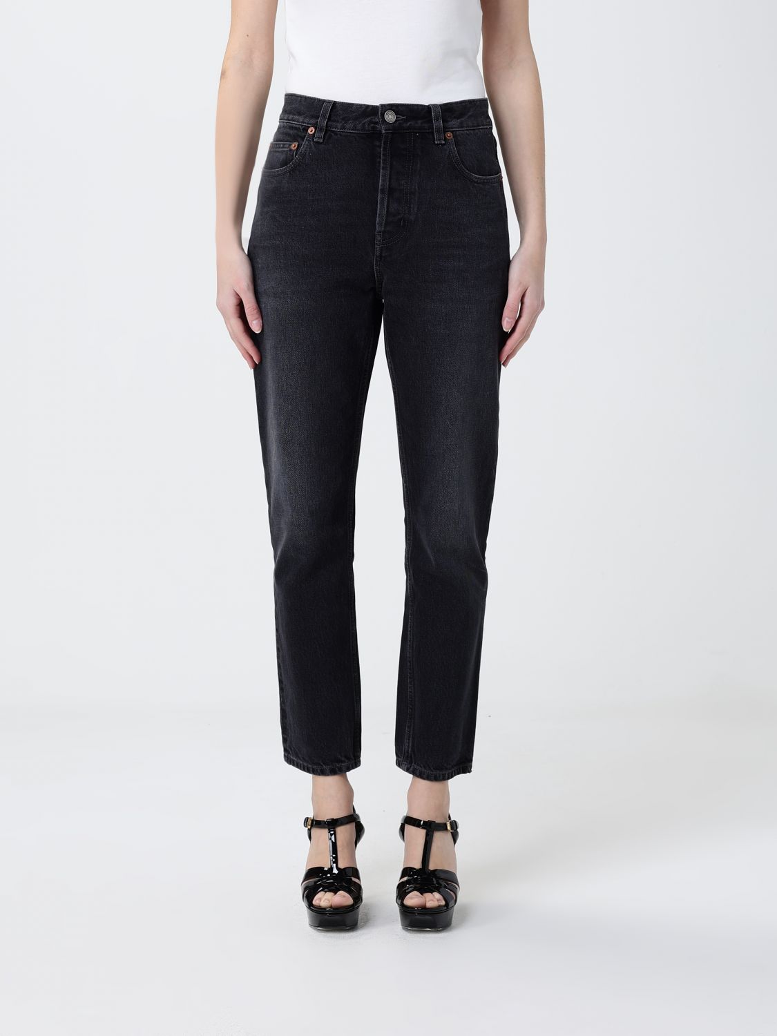 Saint Laurent Jeans Woman Black SAINT LAURENT