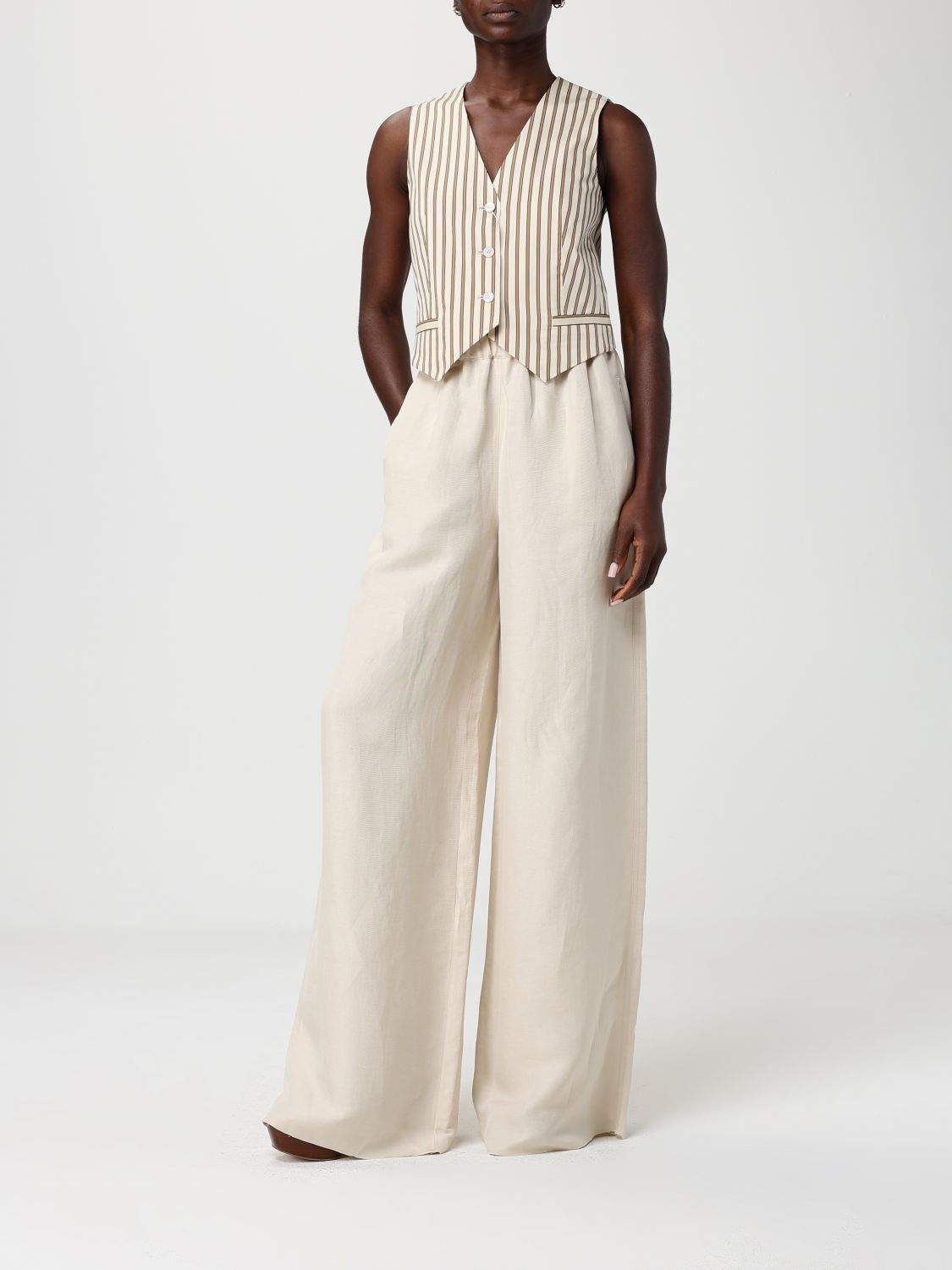 Max Mara Waistcoat Woman Beige MAX MARA