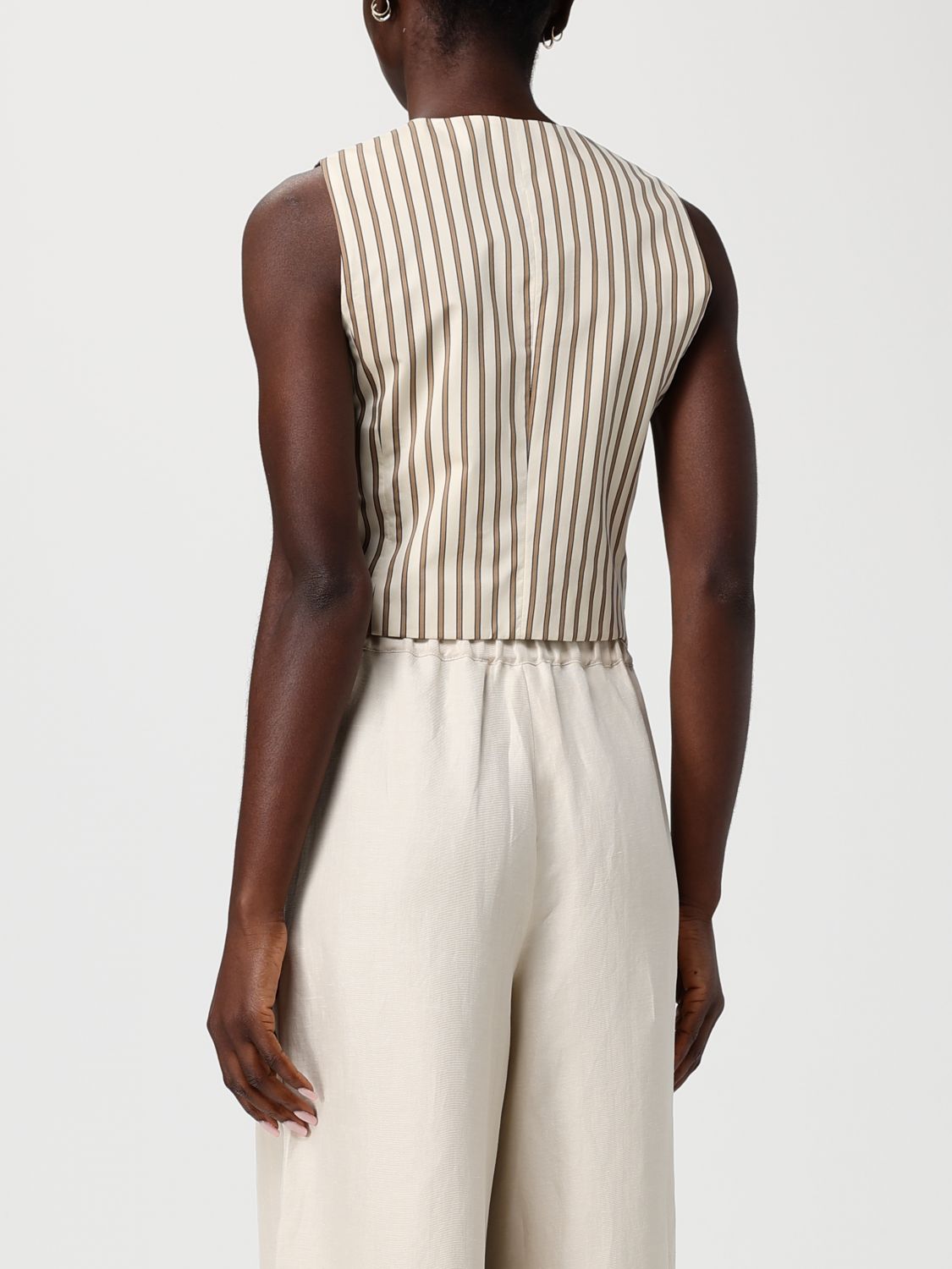 Max Mara Waistcoat Woman Beige MAX MARA