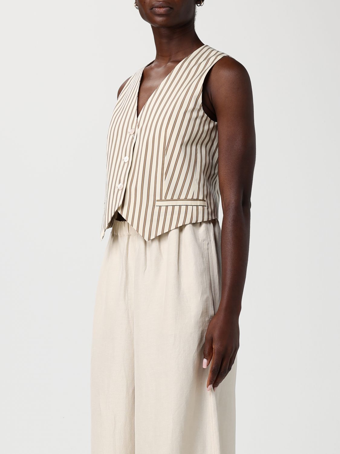 Max Mara Waistcoat Woman Beige MAX MARA