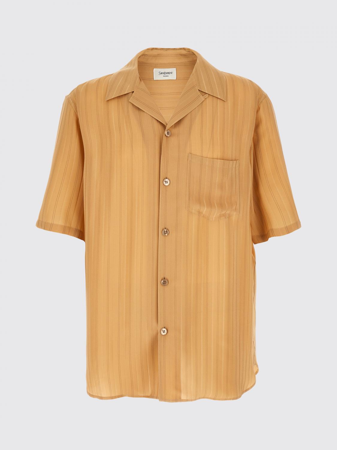 Saint Laurent Shirt Men Beige SAINT LAURENT