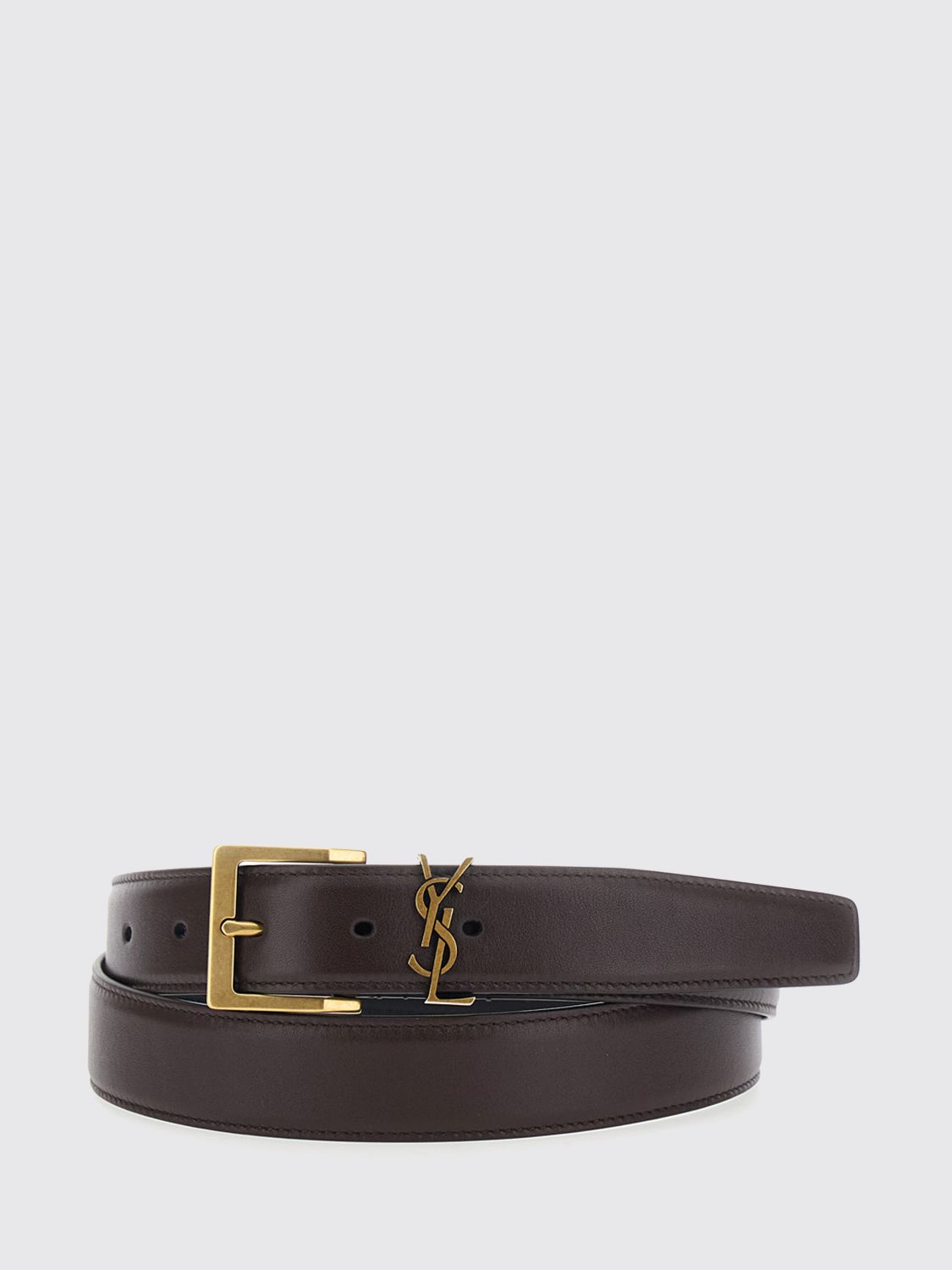Saint Laurent Belt Men Brown SAINT LAURENT
