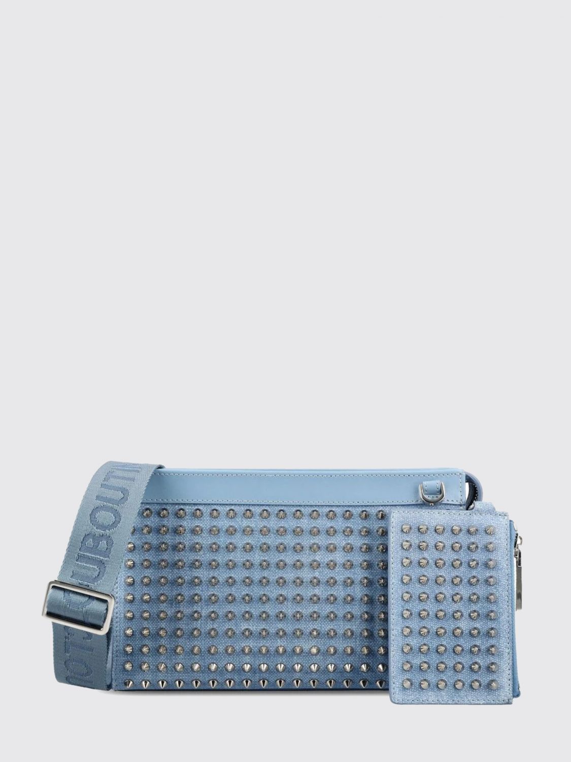 Christian Louboutin Shoulder Bag Men Gnawed Blue CHRISTIAN LOUBOUTIN