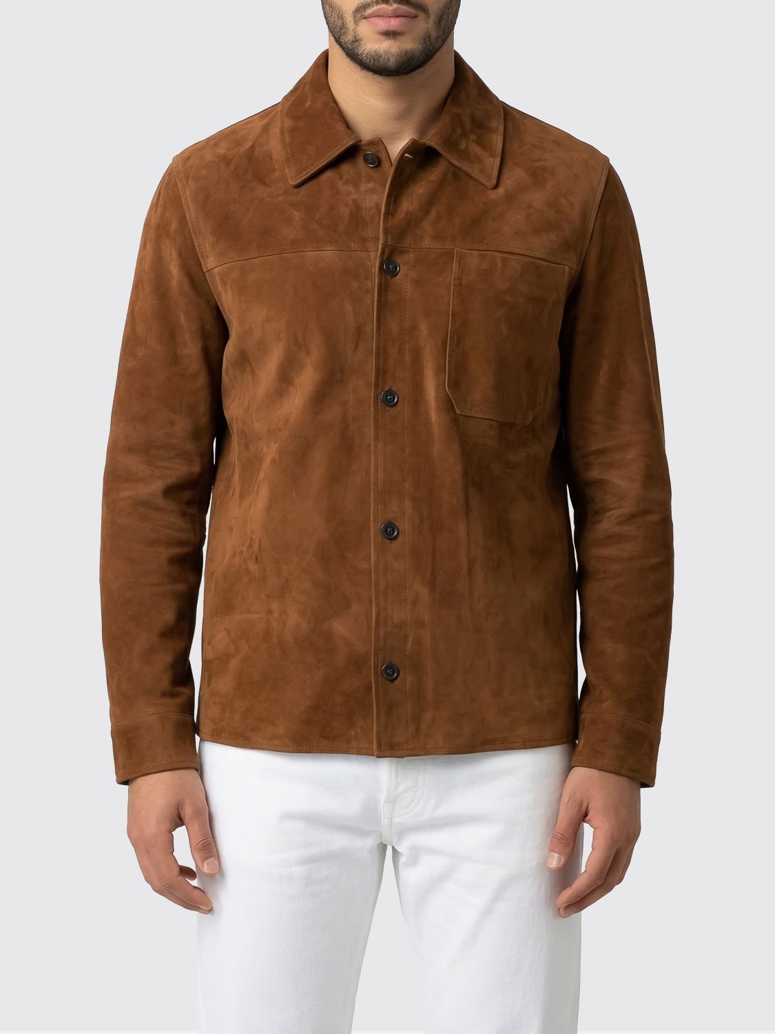 Saint Laurent Jacket Men Brown SAINT LAURENT