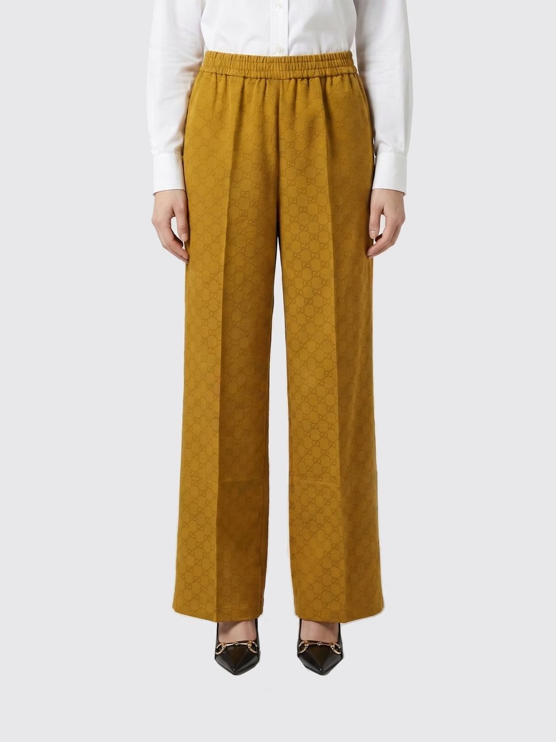Gucci Pants Woman Beige GUCCI