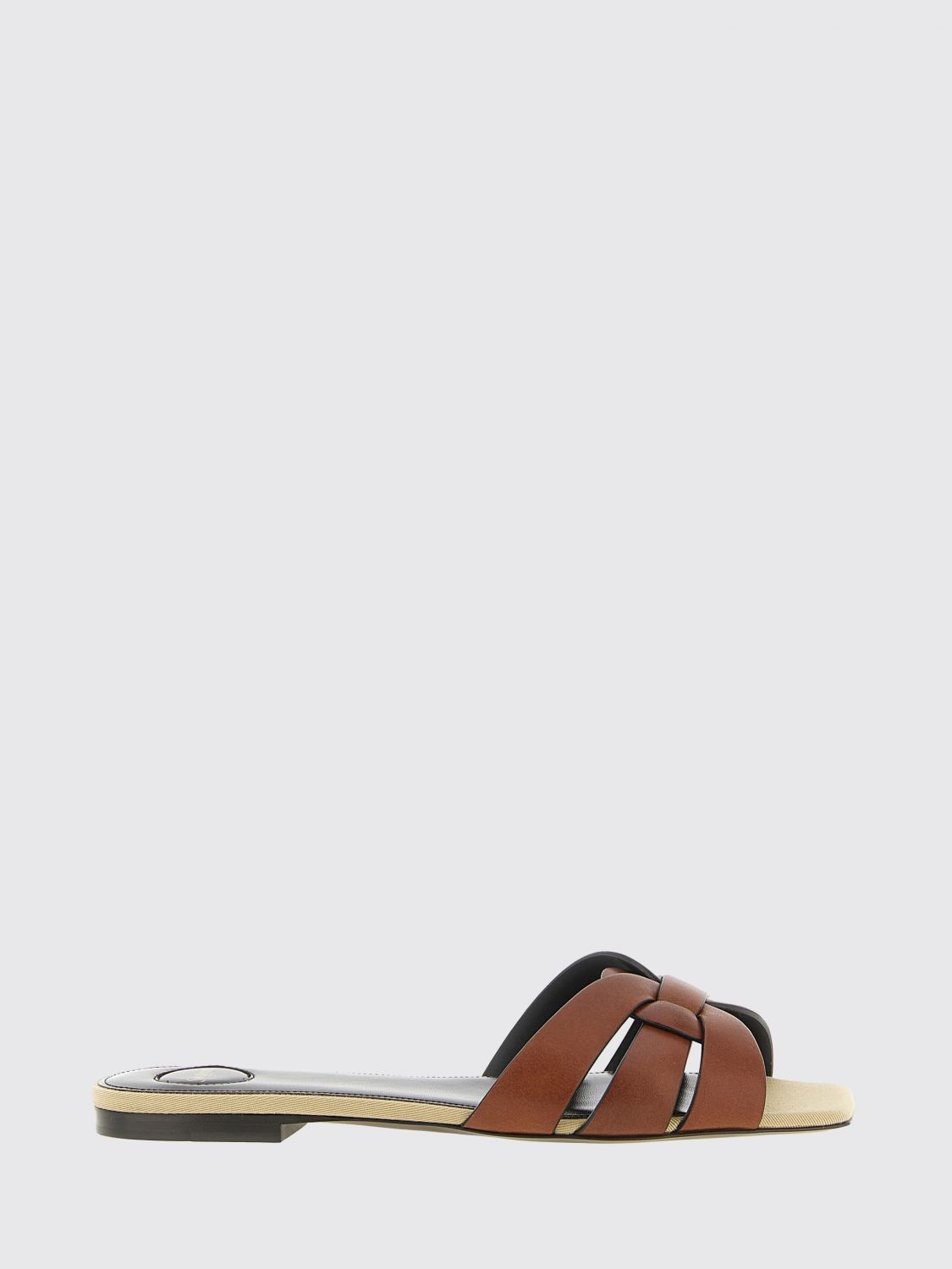 Saint Laurent Heeled Sandal Woman Brown SAINT LAURENT