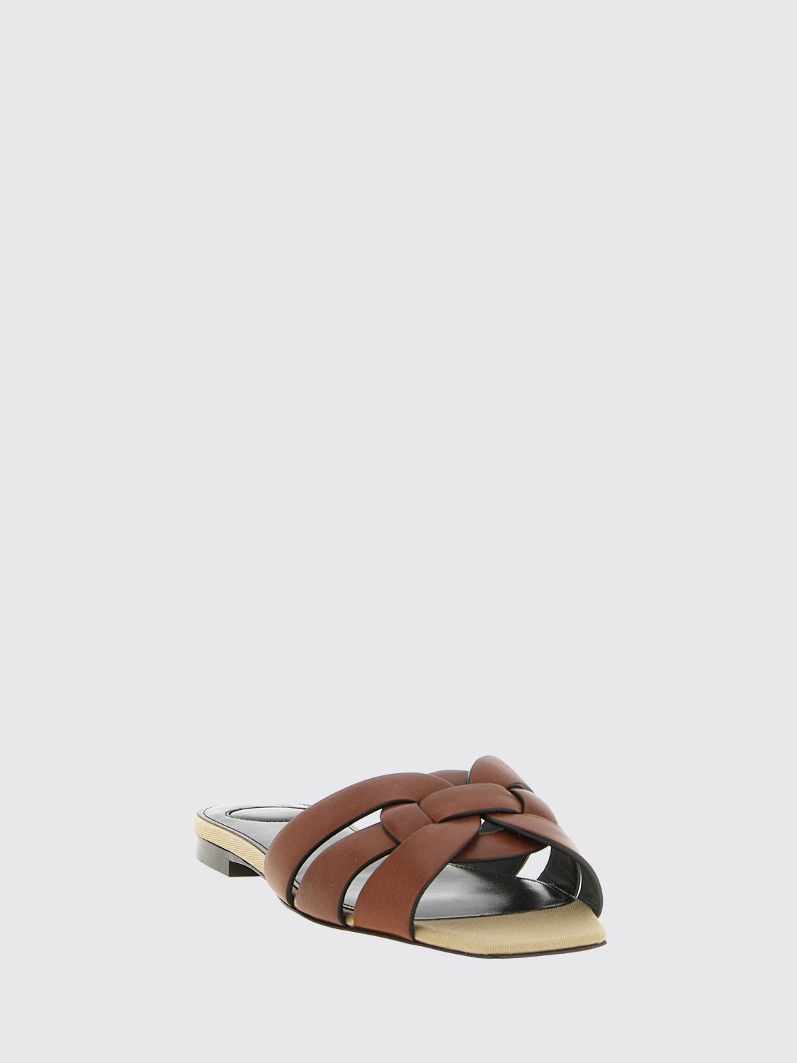 Saint Laurent Heeled Sandal Woman Brown SAINT LAURENT