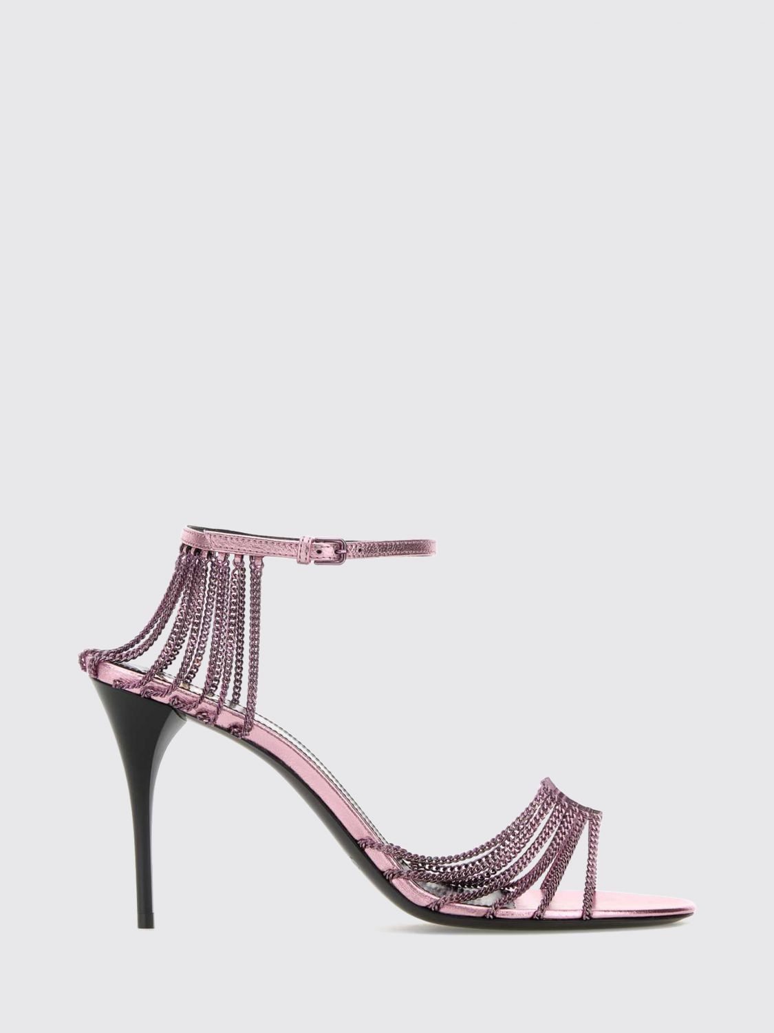 Saint Laurent Heeled Sandal Woman Grey SAINT LAURENT