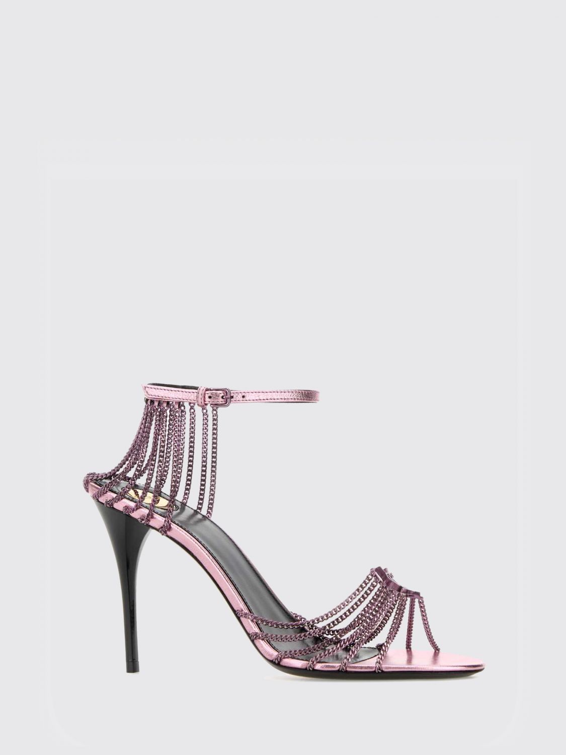 Saint Laurent Heeled Sandal Woman Grey SAINT LAURENT